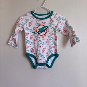 NFL Kids Bodysuit with Teal and Red Print